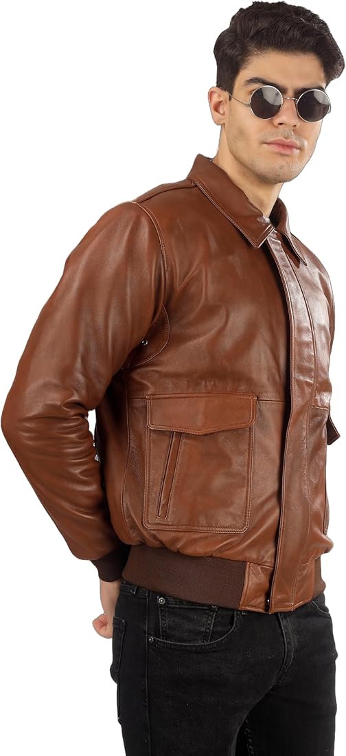 Buy Charmshilp Bomber Sheep Skin Leather Jacket | Charmshilp (IN